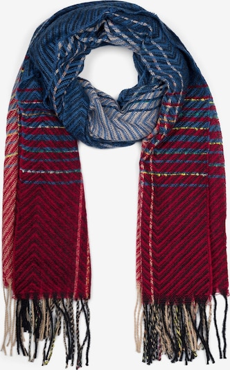 styleBREAKER Schal 'Feinstrick Schal Zick-Zack gestreift' in One Size in blau, Produktansicht