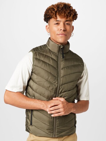 TOM TAILOR Bodywarmer in Groen: voorkant