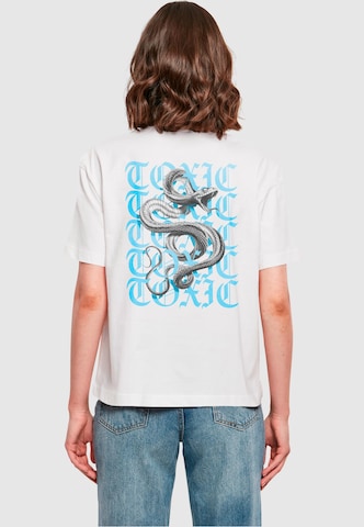 Mister Tee Shirt 'Toxic Snake' in Wit: voorkant