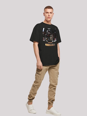 F4NT4STIC Shirt 'Star Wars The Mandalorian Child On Board' in Black