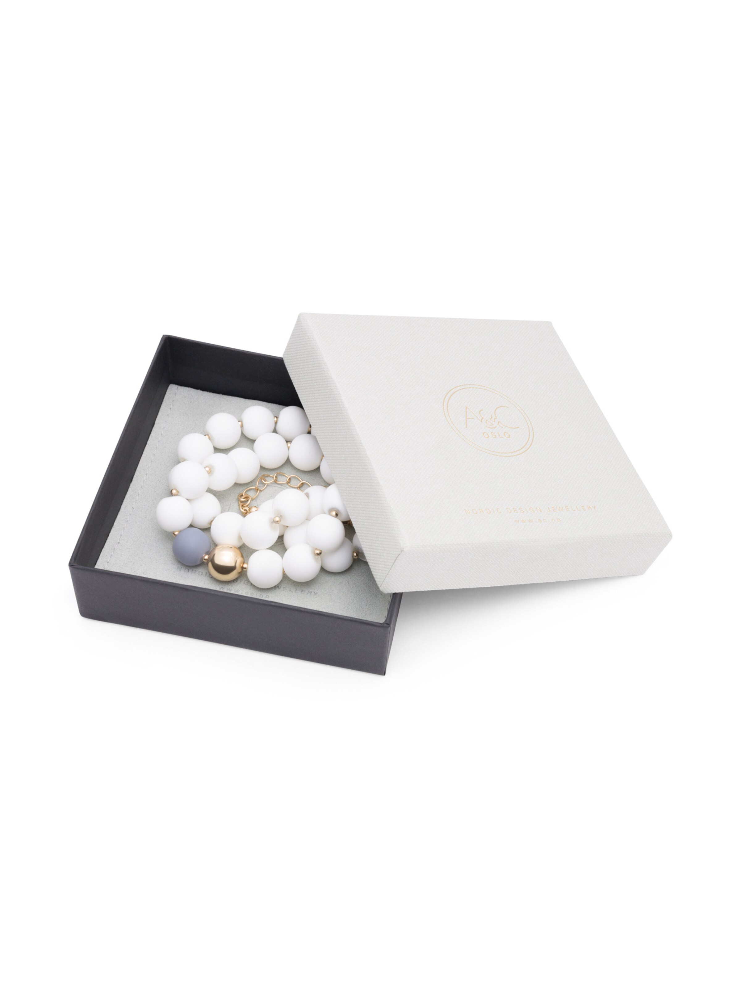 Chaîne 'White Dreams' A&C Oslo – Nordic Design Jewellery en or