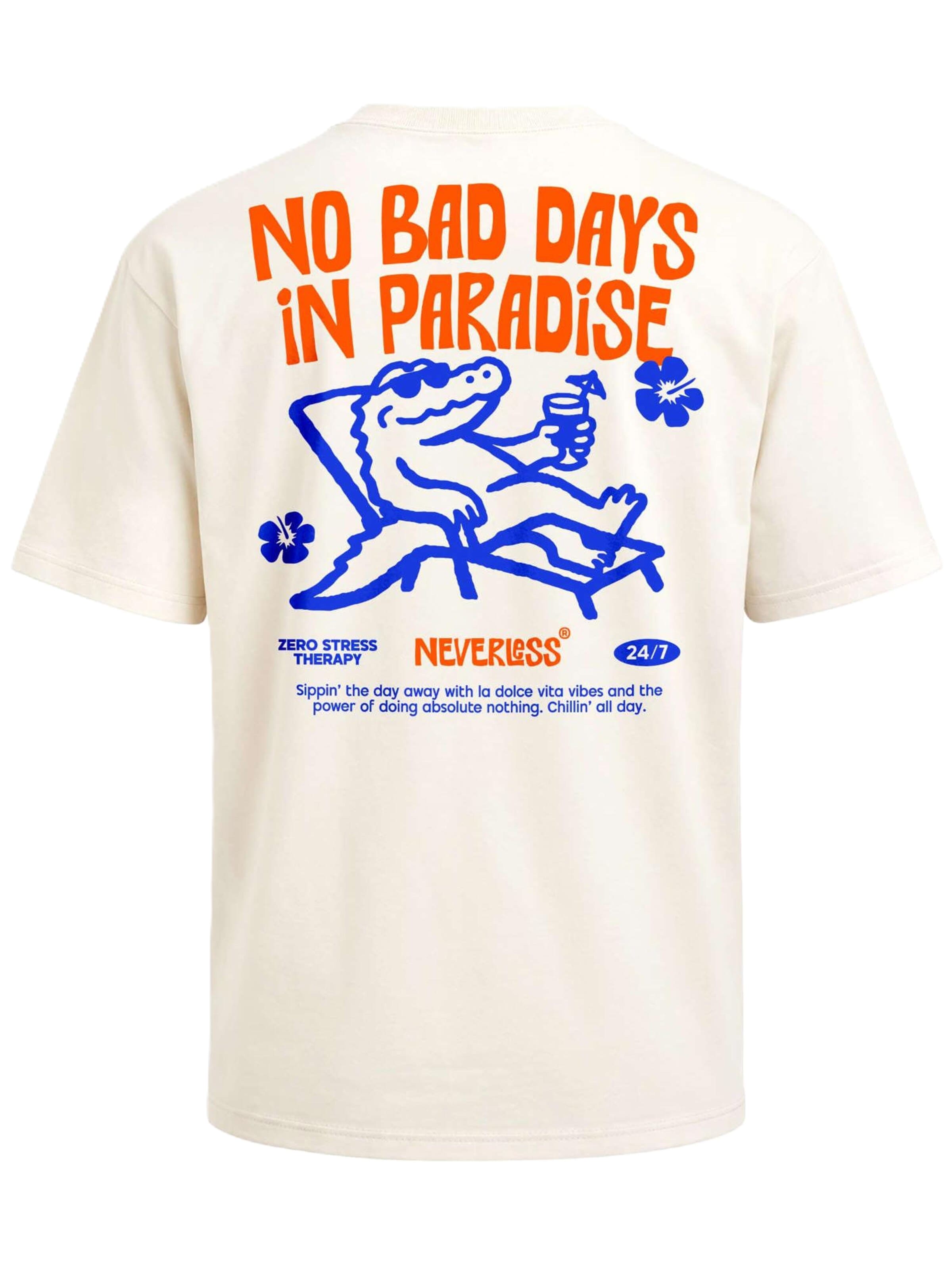 Neverless Shirt 'No Bad Days' in Beige