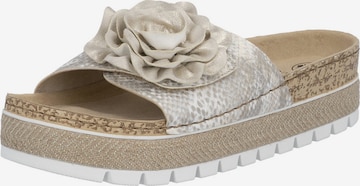 Rieker Mule in Gold: front