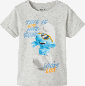 NAME IT Shirt 'Ant Smurf' in Grey: front