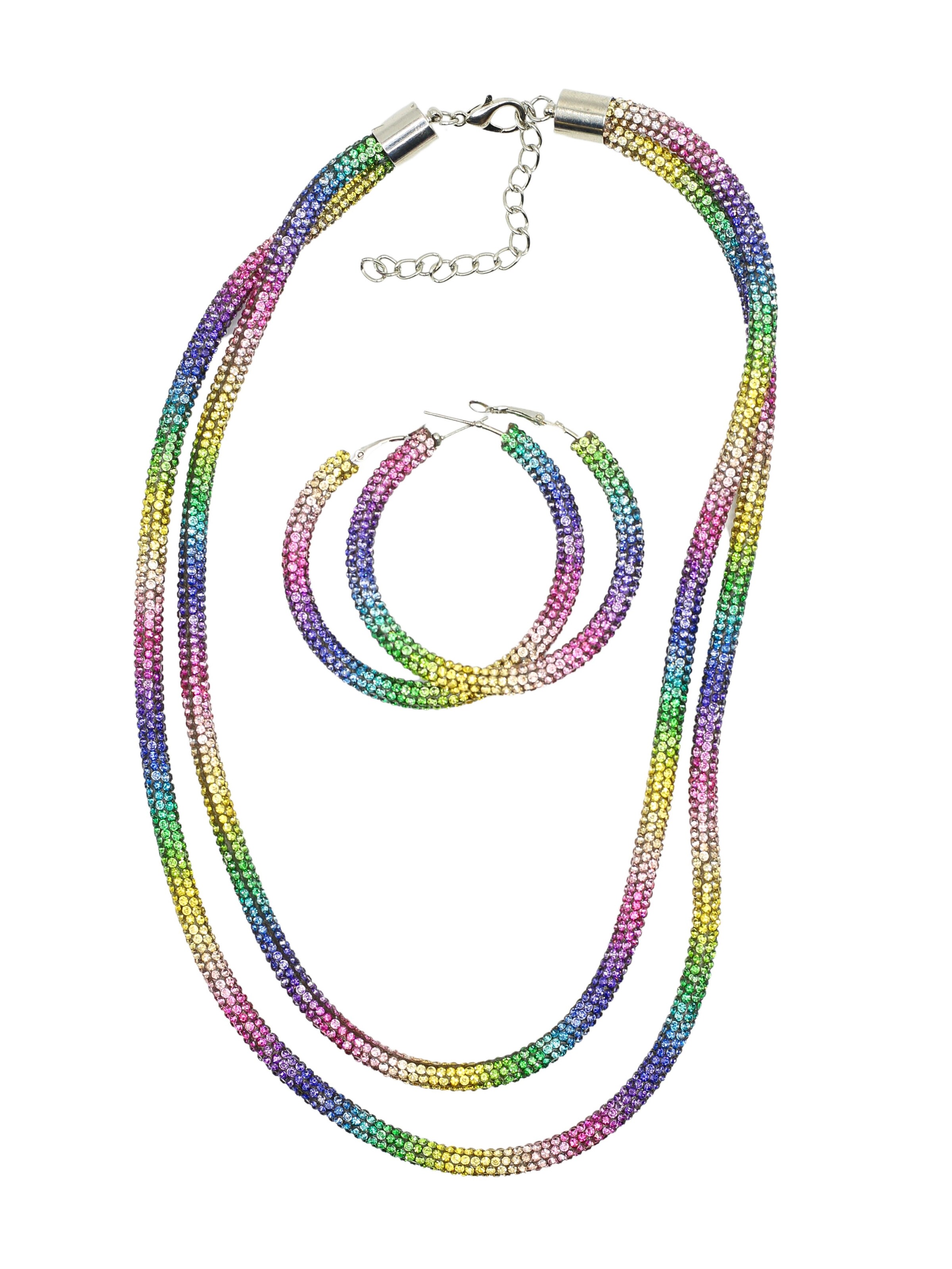 COLLEZIONE ALESSANDRO Jewelry Set 'Rainbow' in Mixed colors: front