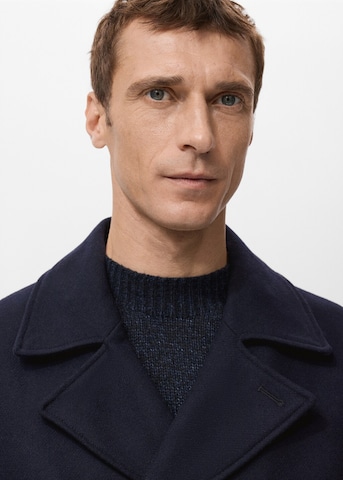 MANGO MAN Between-Seasons Coat in Blue