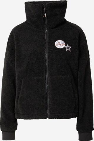 ICEPEAK Athletic fleece jacket in Black: front