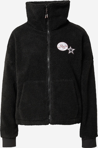 ICEPEAK Athletic Fleece Jacket in Black: front