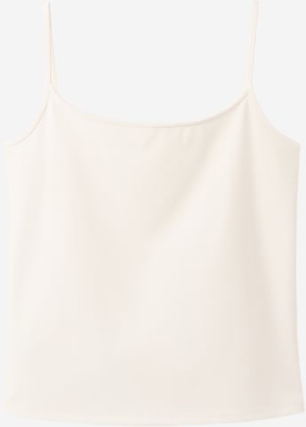 MANGO Top 'BACARI' in Beige: voorkant
