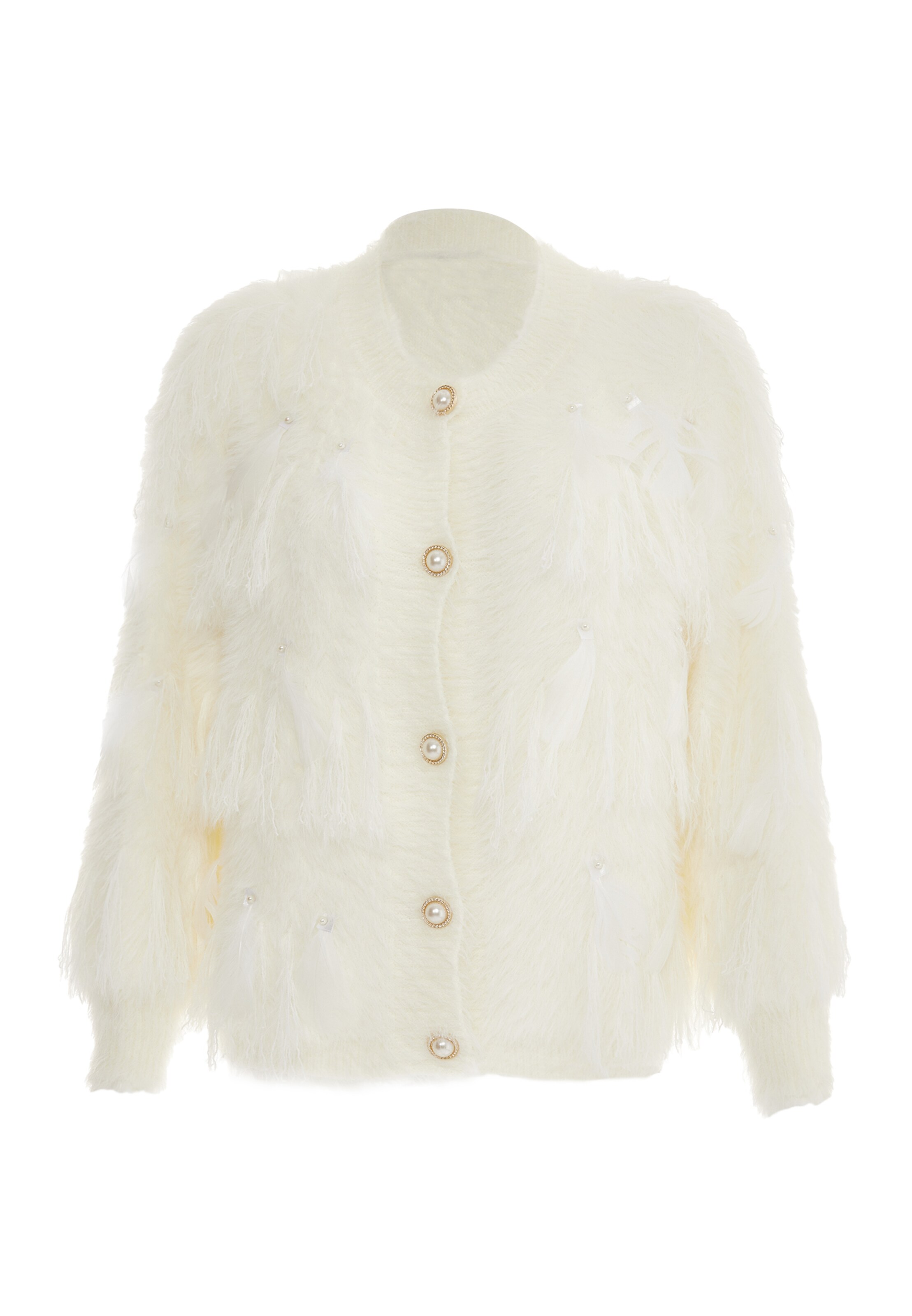 balts faina Adīta jaka: no priekšpuses