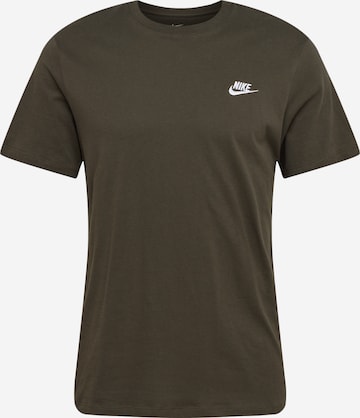 žalia Nike Sportswear Marškinėliai 'Club': priekis