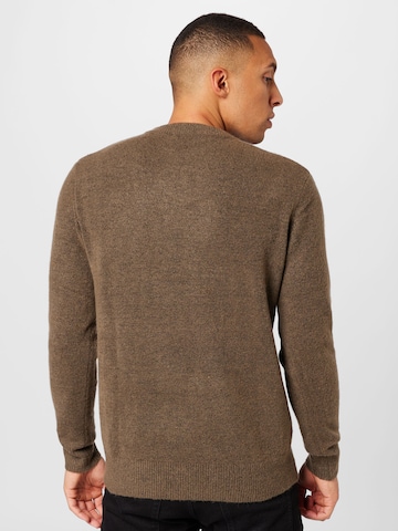 Les Deux Sweater 'Encore Intarsia' in Brown