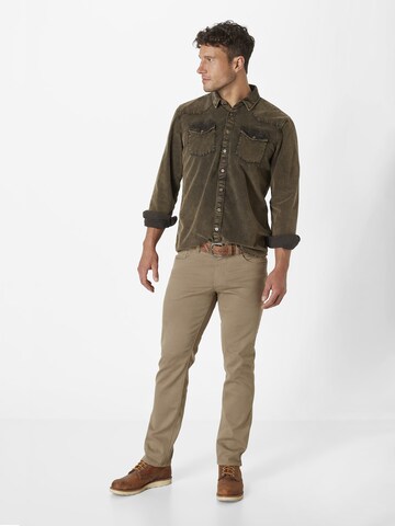 PADDOCKS Regular fit Button Up Shirt in Brown