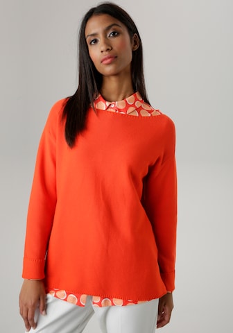 Aniston SELECTED Sweater in Orange: front