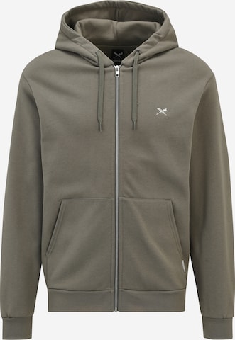 Iriedaily Sweatjacke 'Mini Flag 2' in Grün: Vorderseite