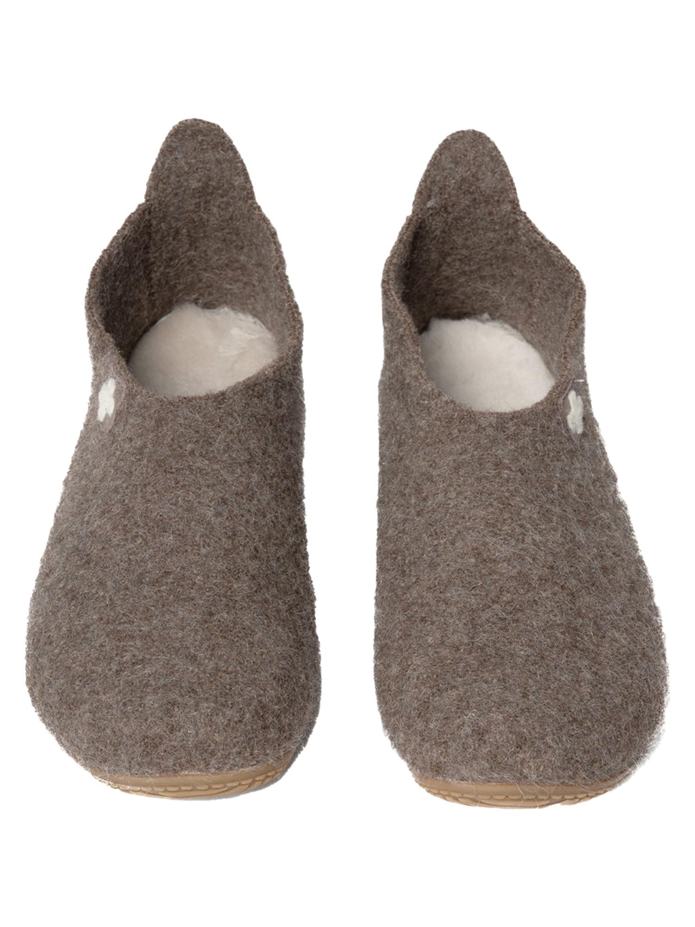 Living Kitzbühel Hausschuh 'Schurwolle'‌‌ in Braun