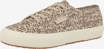 SUPERGA - Zapatillas deportivas bajas ' 2750 Jaguar Print ' en marrón: frente