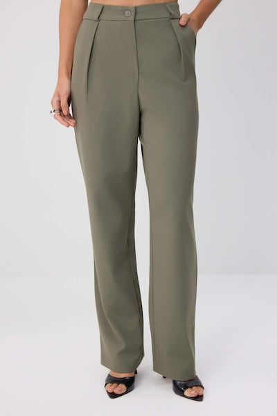 Trendyol Pantalón plisado en 44 en caqui, Vista del producto