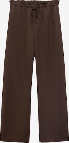 MANGO Wide Leg Housut 'Cel' värissä ruskea: etupuoli