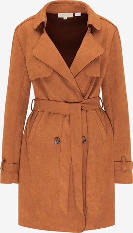 usha FESTIVAL Between-Seasons Coat in Brown: front