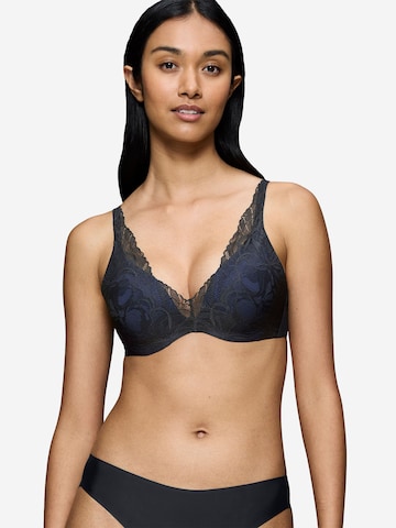 TRIUMPH Triangel BH ' Red Label Body Make-Up Illusion Lace ' in Zwart: voorkant