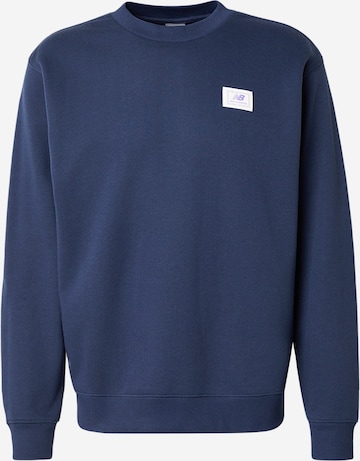 Felpa di new balance in blu: frontale