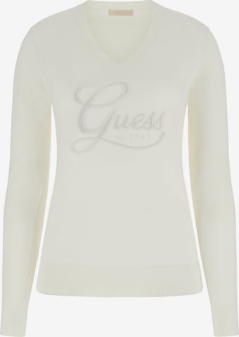 GUESS Свитер 'STEPHANIE' в Белый: спереди