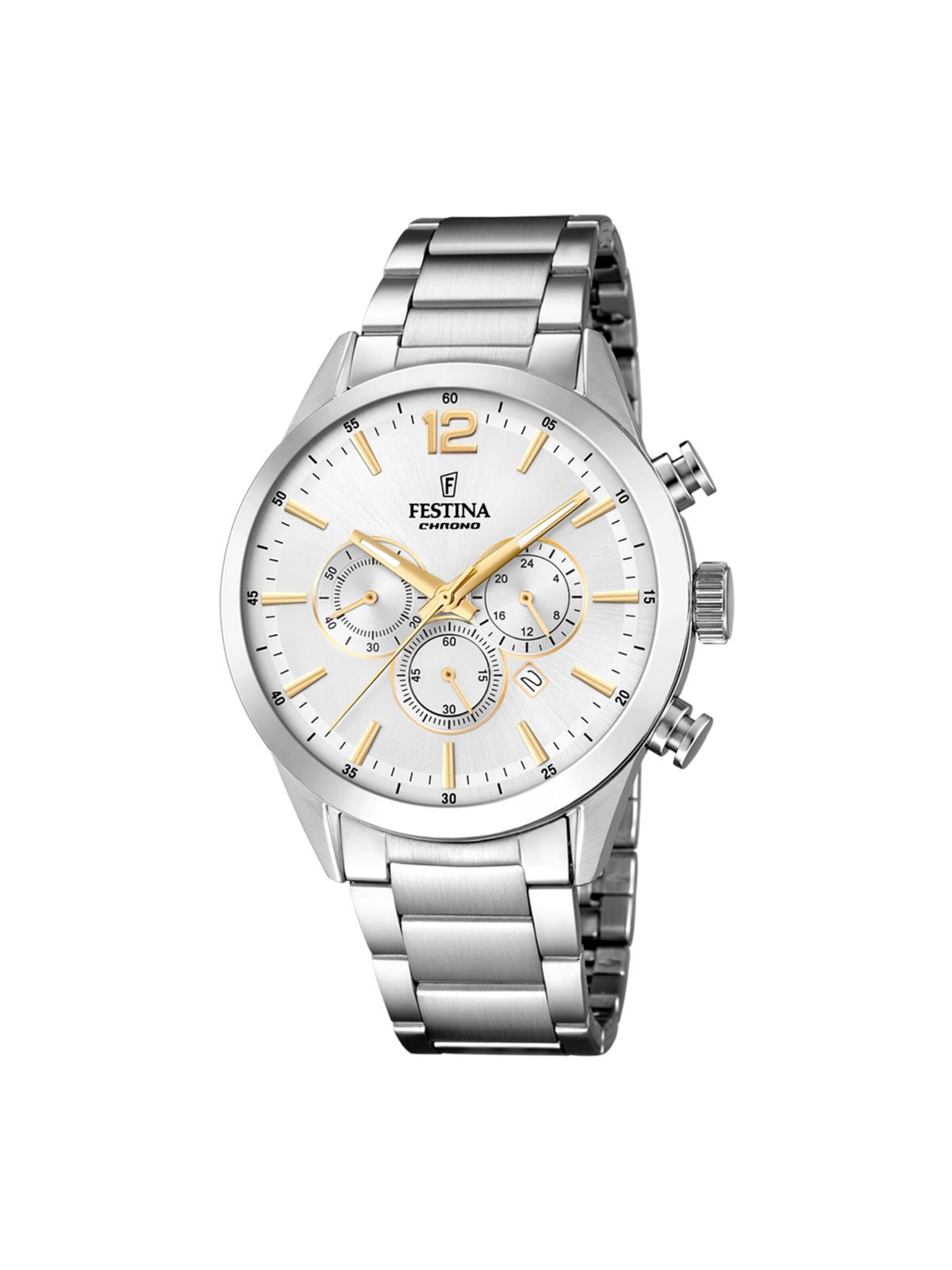 Montre à affichage analogique FESTINA en argent : devant