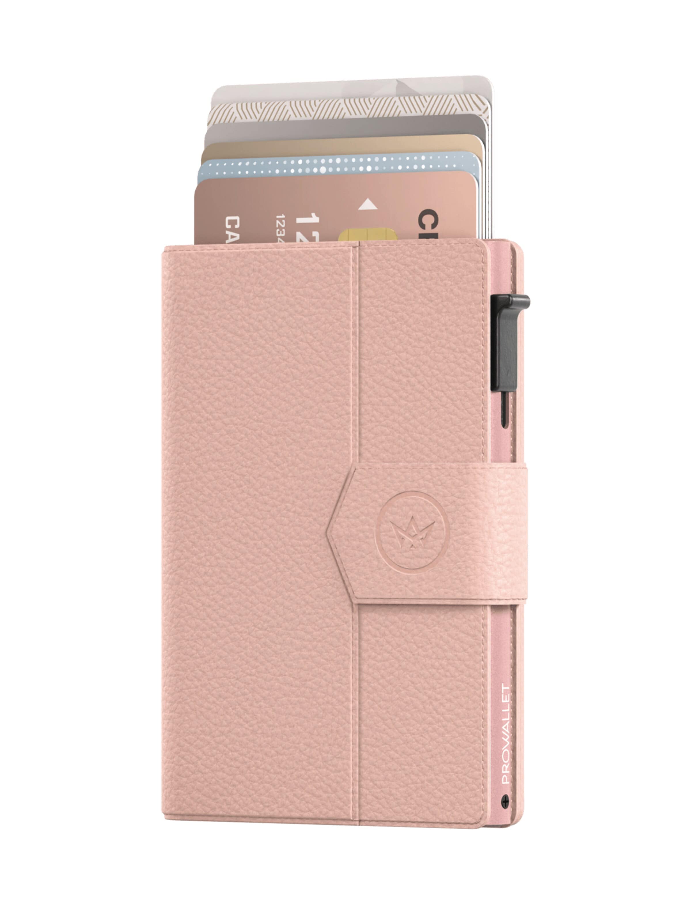 Prowallet Wallet 'Pasjeshouder Plus Pebble' in Pink