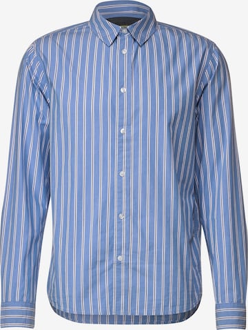 Street One MEN Regular fit Button Up Shirt in Blue: front