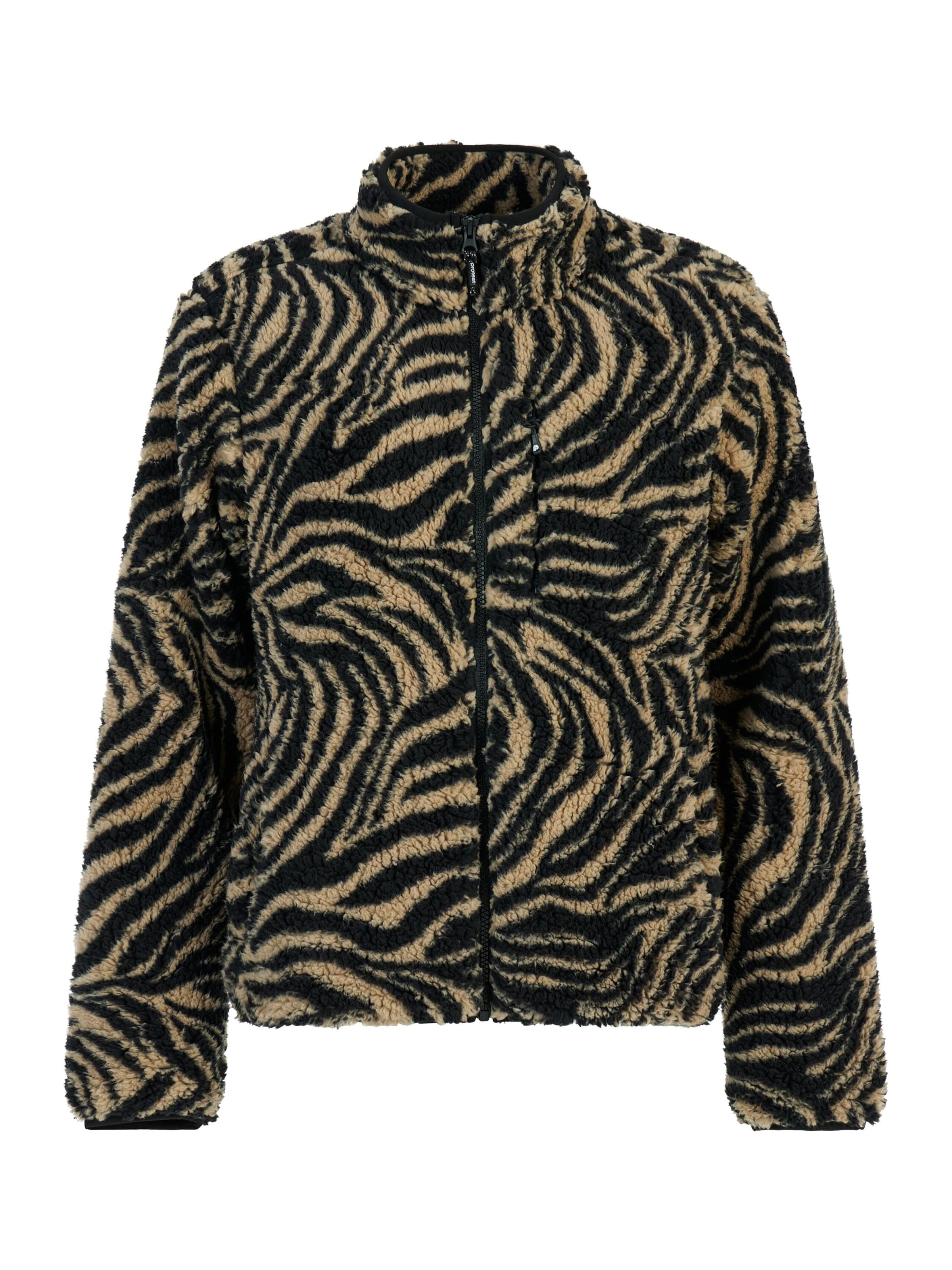 PROTEST Fleece Jacket 'PRTAdele' in Brown: front