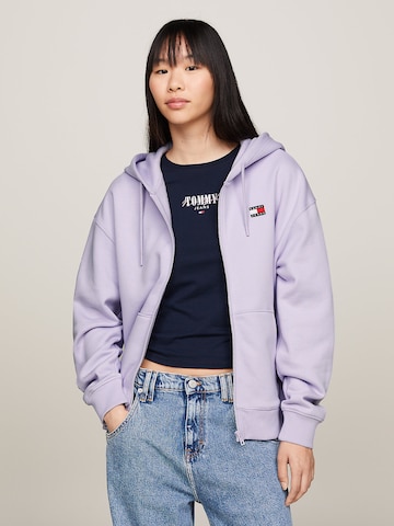 Veste de survêtement Tommy Jeans en violet : devant