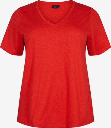 Zizzi - Camisa 'Mbrea' em vermelho: frente
