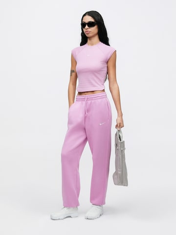 Nike SportswearTapered Hlače 'Phoenix' - roza boja