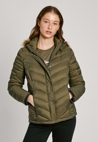 Giacca invernale di Pepe Jeans in verde: frontale