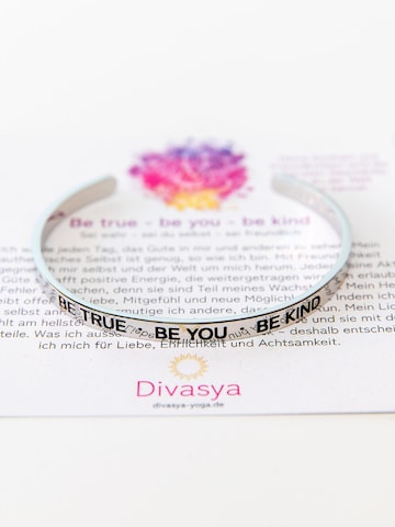 Divasya Bracelet 'Be true - be you - be kind' in Silver