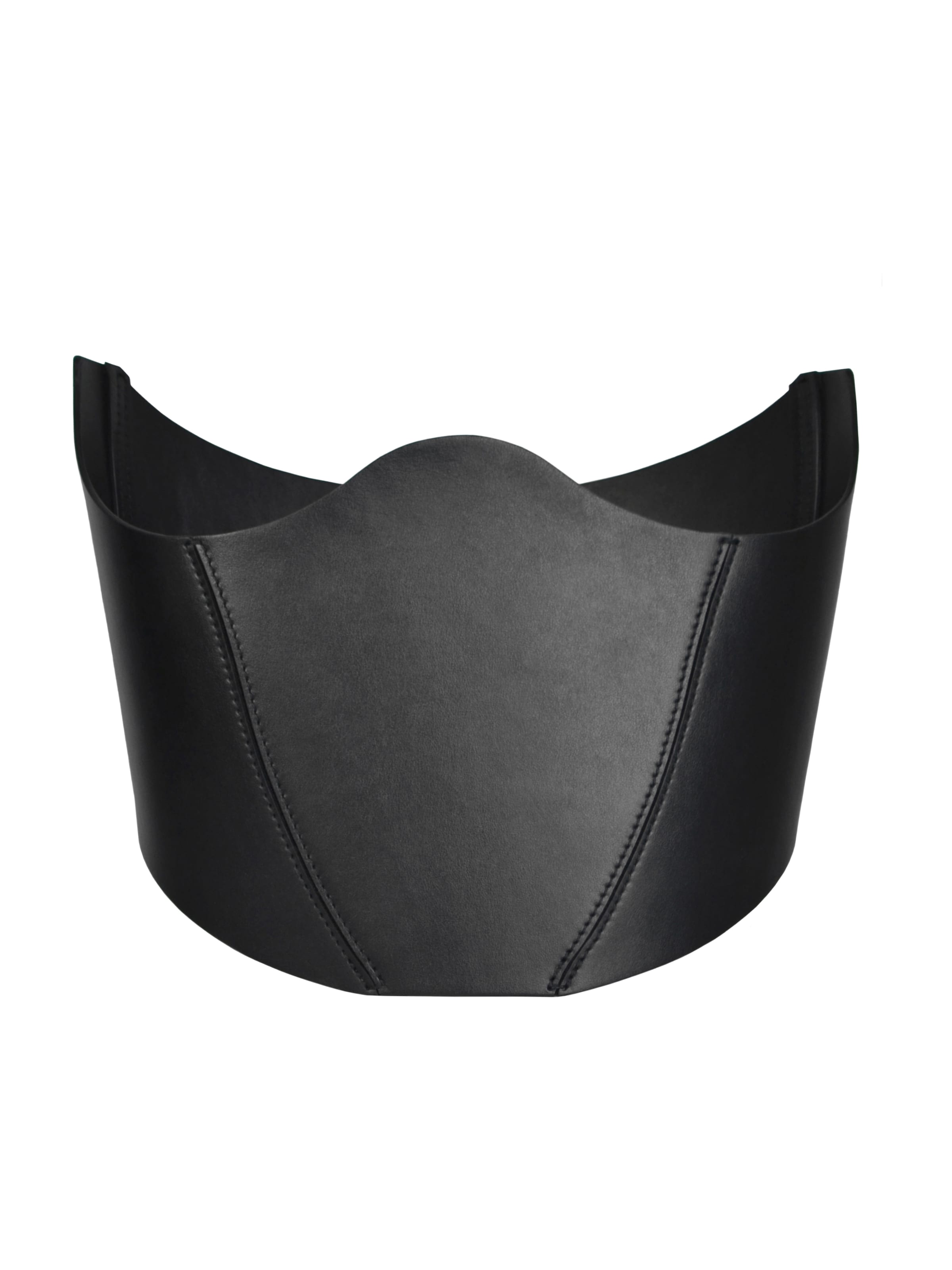 Haute Cuir Belt 'Structured Underbust Corset Belt' in Black: front