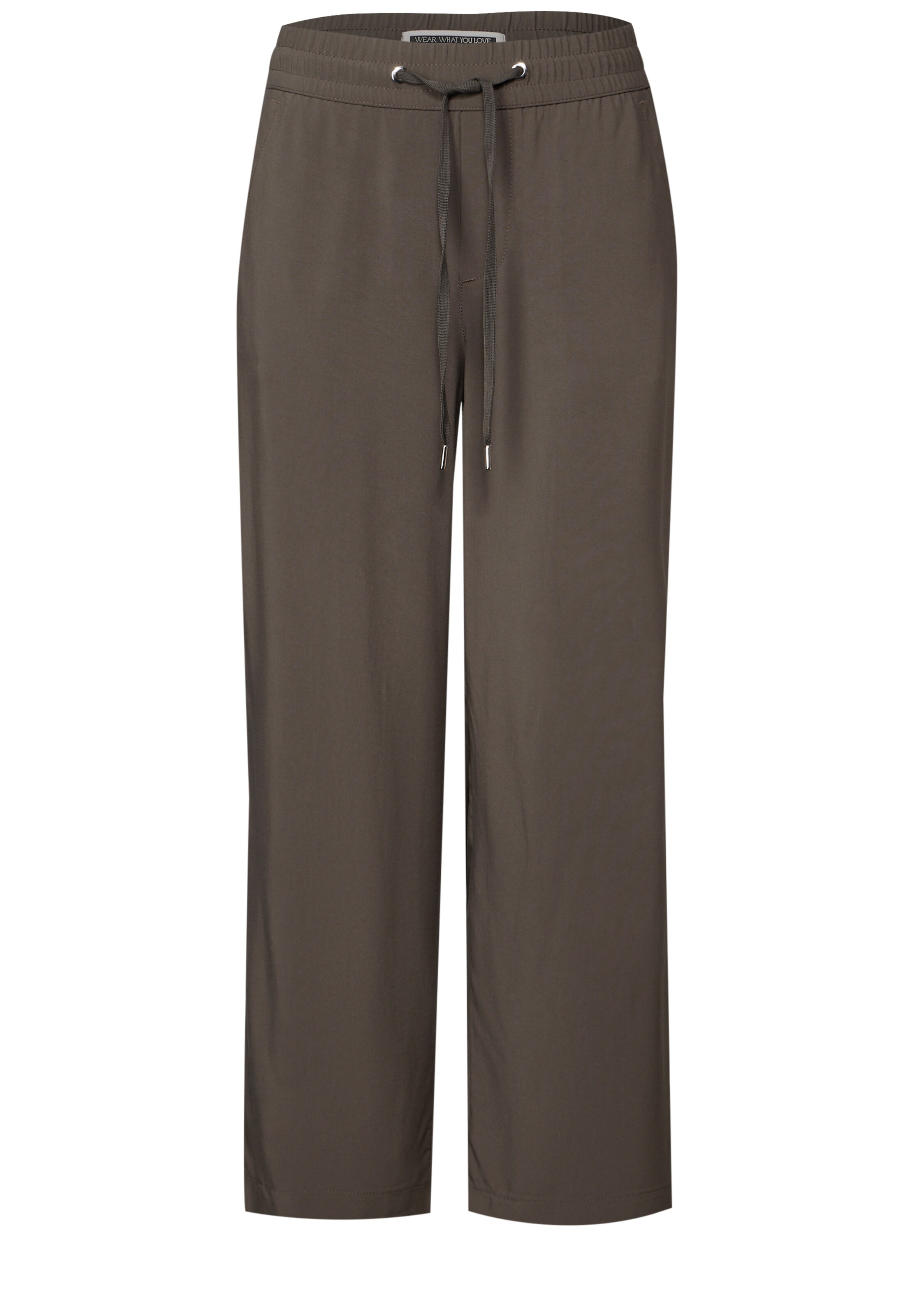 STREET ONE Wide Leg Hose 'Emee' in Braun: Vorderseite