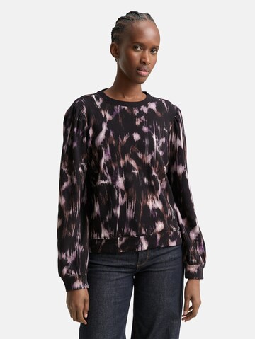 TOM TAILOR DENIM Sweatshirt in Schwarz: Vorderseite