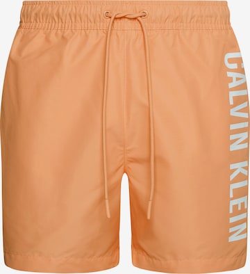 Calvin Klein Swimwear Board Shorts ' Intense Power ' in Orange: front