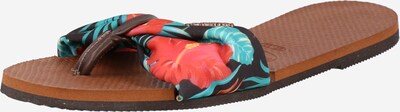 HAVAIANAS Zehentrenner 'SAINT TROPEZ' in türkis / nachtblau / gelb / melone, Produktansicht