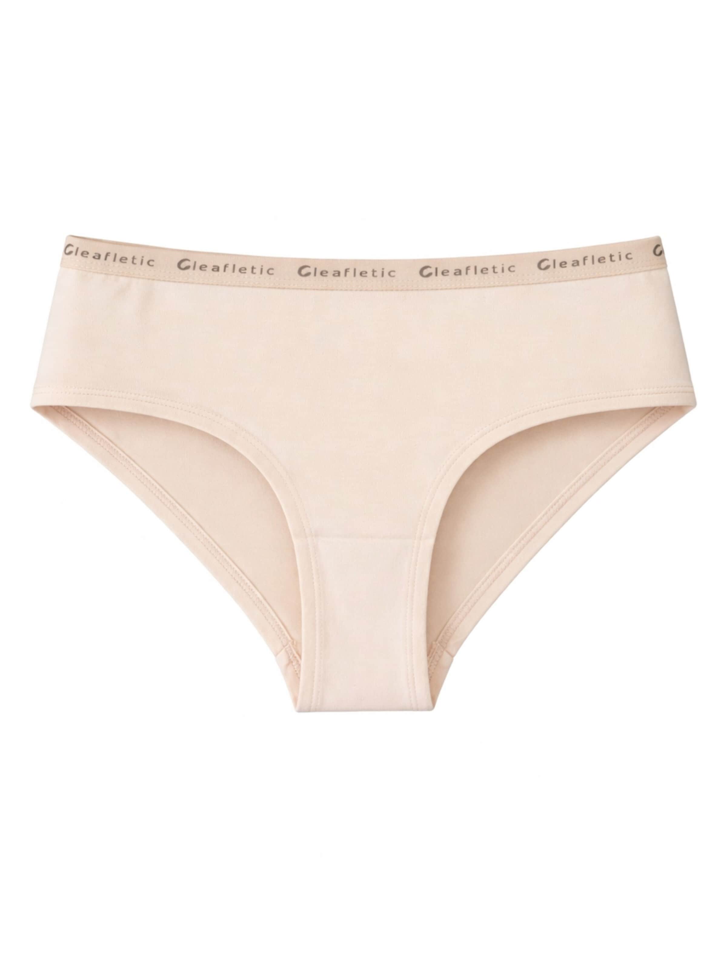 LEAFLETIC Panty 'Leafletic Mid Rise Brief' in Beige: front