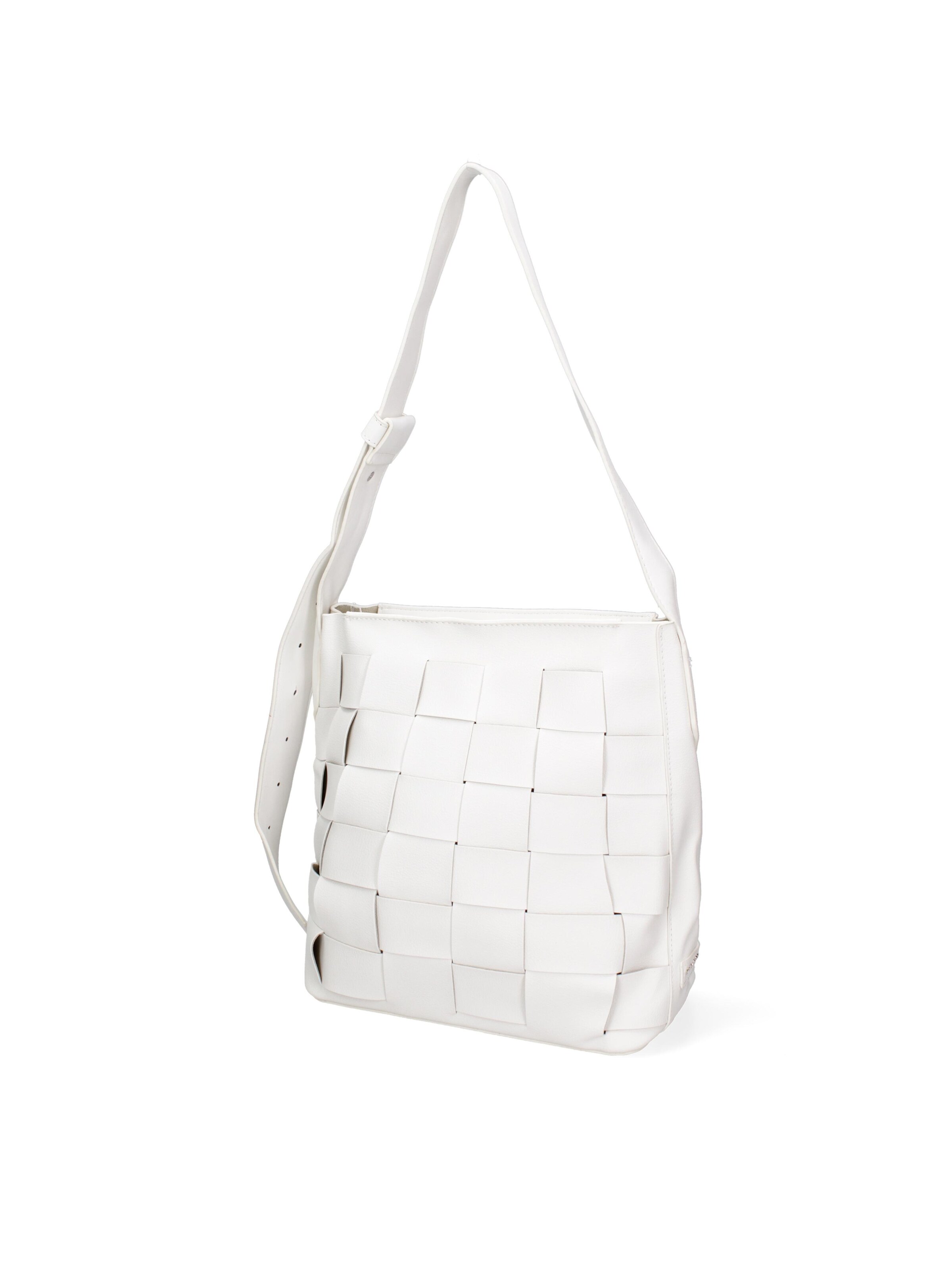 Borsa a spalla 'Borsa a Spalla Donna David Jones PVC Trapuntato Zip' di David Jones in bianco