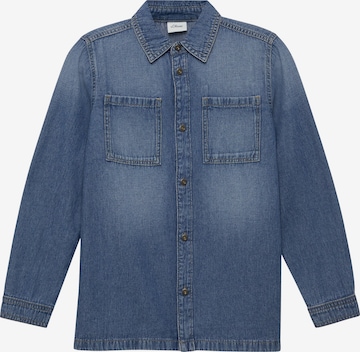 s.Oliver Regular Fit Hemd in Blau: Vorderseite