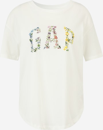 Gap Petite Тениска в бяло: отпред