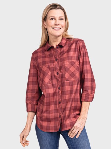 Schöffel Athletic button up shirt 'Hopedale' in Red: front