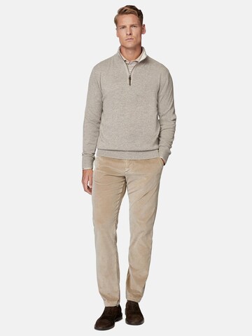 Boggi Milano Slim fit Trousers with creases in Beige