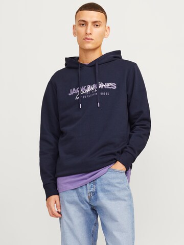 Sweat-shirt 'JJALVIS' JACK & JONES en bleu : devant
