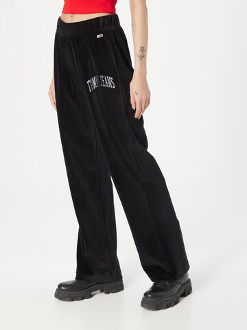 Loosefit Pantalon TOMMY HILFIGER en noir : devant