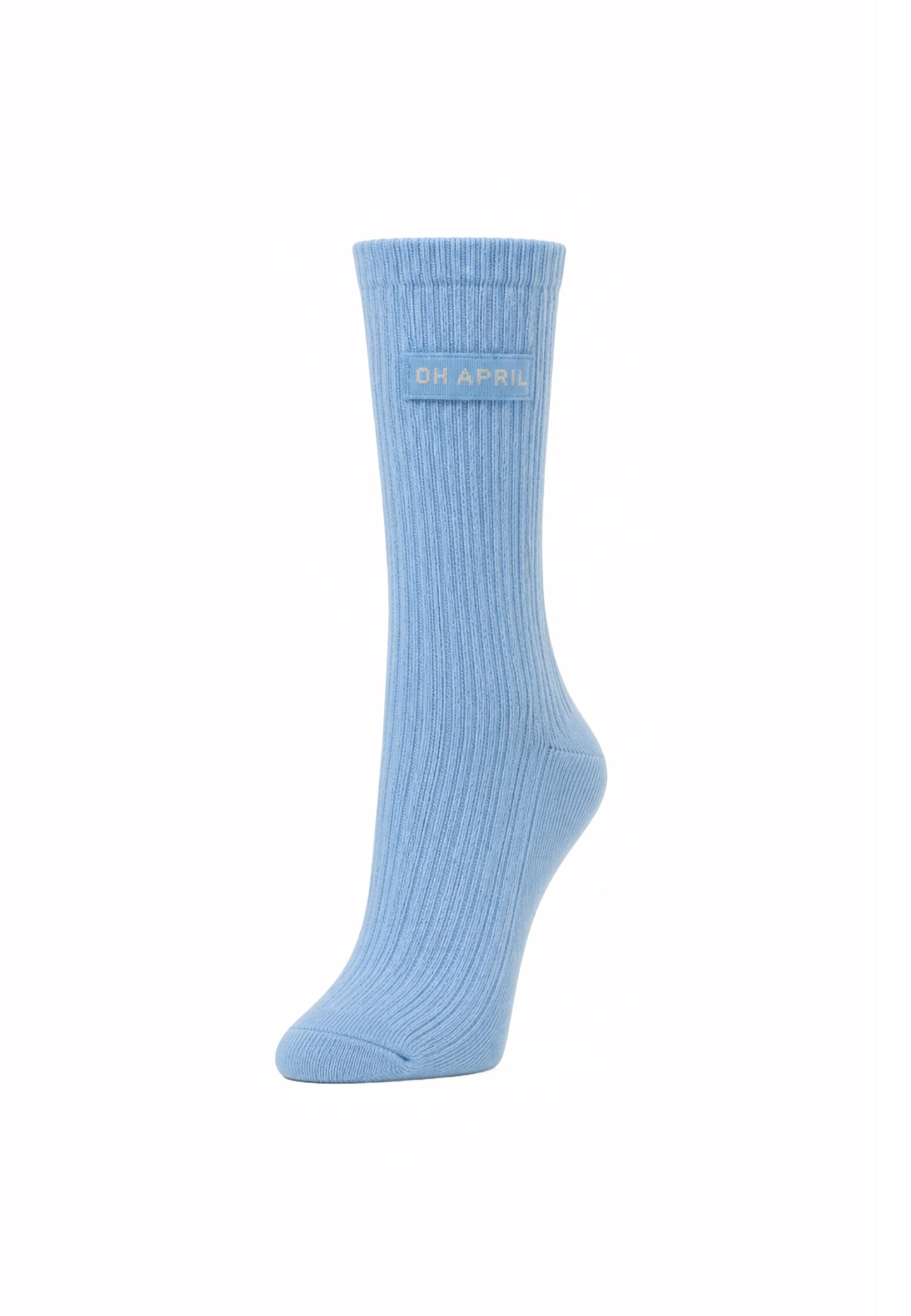 OH APRIL Socken in Blau: Vorderseite